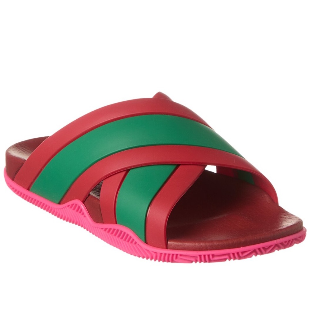 Gucci Rubber Red and Green  Women's Sandals